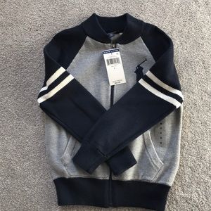 NWT little boys size 6 Polo zipper sweater